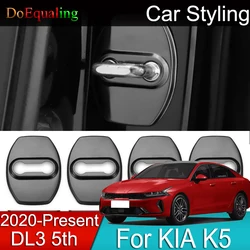 For Kia K5 DL3 5th 2020 2021 2022 Car Door Lock Covers Caps Protective Case Stainless Steel Interior Mouldings Accessories
