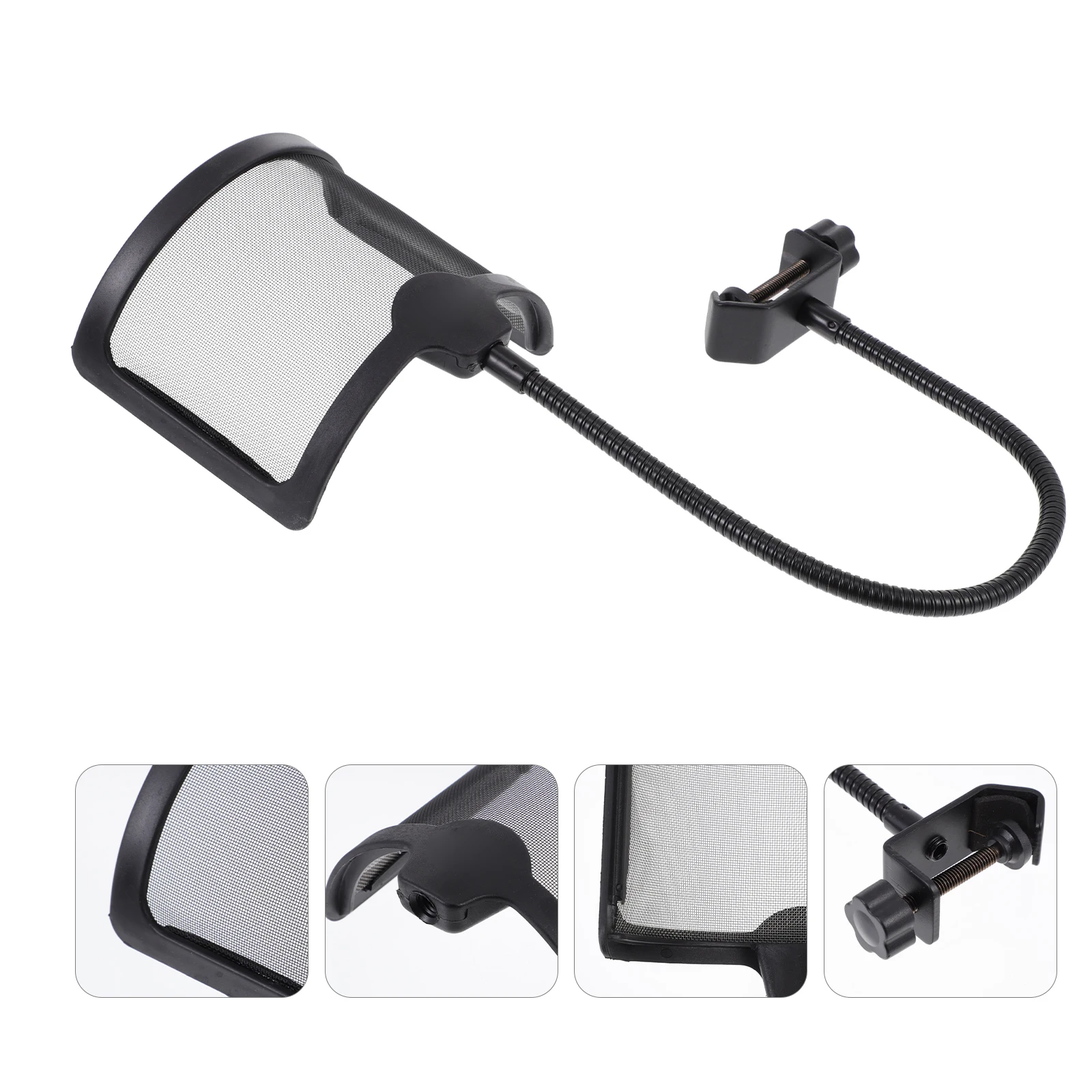 

1Pcs Microphone Mic Filter Black Professional Wind Screen Filter Shield for Recording Blowout Prevention Microphone Supply
