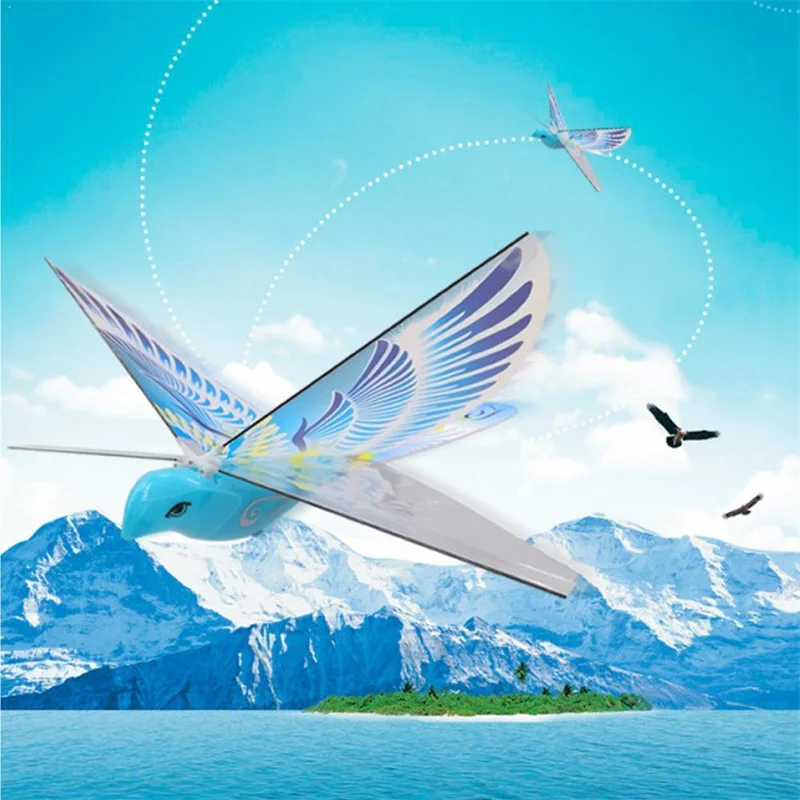 Electronic Bird Toy Mini Remote Control 2.4ghz Flying Rc Bird Toy Flying Bird Simulation Without 235x275x70mm 360 Degree Rc Bird