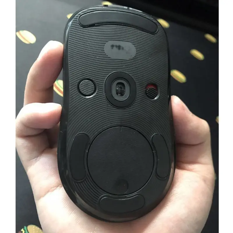 2Set Mouse Skates Glide Feet Pads Mouse Feet Sticker for  G Pro Wireless Mouse Black Curved Edges Mouse Feet