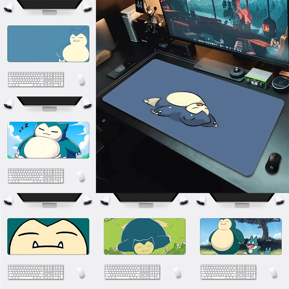 Snorlax Mousepad HD Printing Computer Gamers Locking Edge Non-slip Mouse Pad XXL90x40cm Keyboard PC Desk Pad