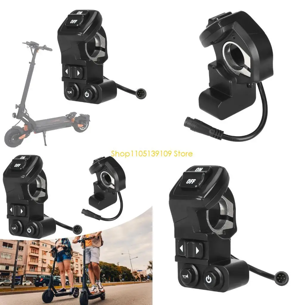 

Handlebar Switches Turn Signal Button Scooter Handle Control Switches for Max Waterproof Electric Scooters Accessory