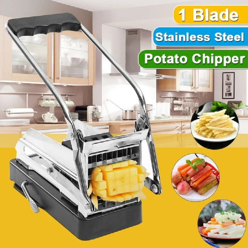 

Stainless Steel Manual French Fries Slicer Potato Chips Maker Meat Chopper Dicer Cutting Machine Cooking Tool For Kitchen Supply