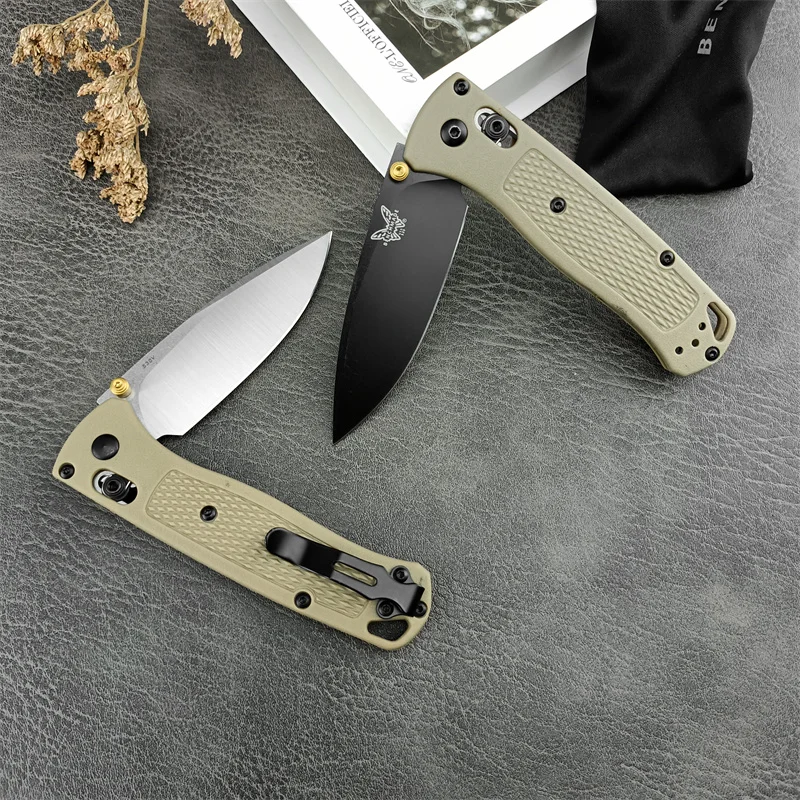 BM535 folding knife Nylon fiber handle 440C blade, outdoor tactical Hunting self-defense Hiking Utility EDC tool, men\'s gift