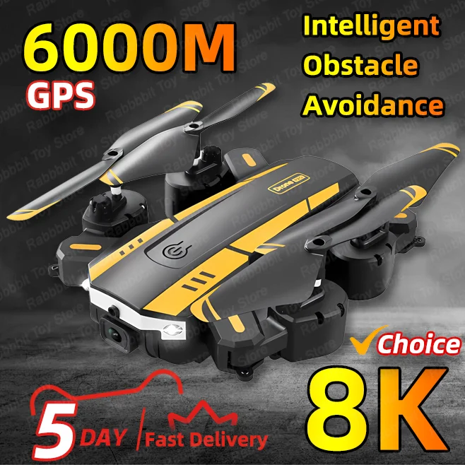 T6 Mini Drone 8k Profesional 4K HD Camera Obstacle Avoidance Aerial Photography Optical Flow Foldable Quadcopter Gift Sell Apron