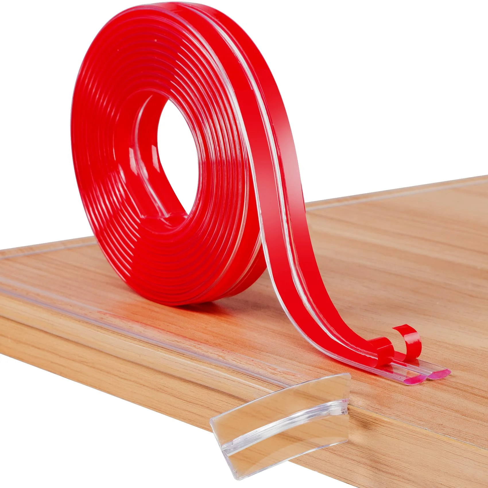 Transparent PVC Baby Protection Strip with Double-Sided Tape Anti-Bumb Kid Safety Table Edge Furniture Guard Corner L Protectors