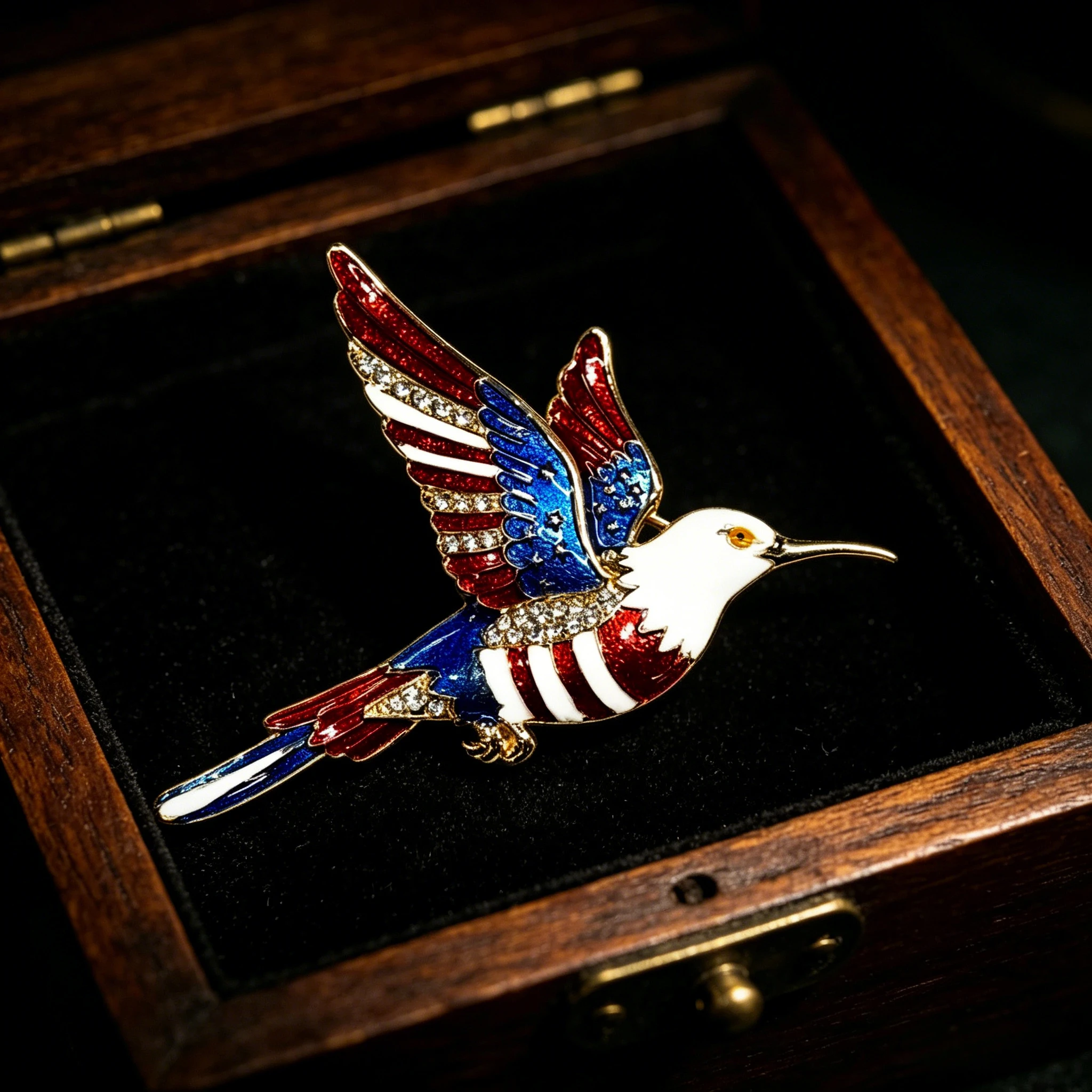 Creative Bird Animal Pin Funny Simple Design Hummingbird Brooch Pin Men Women Banquet Party Gift Classic Badges Good Gift