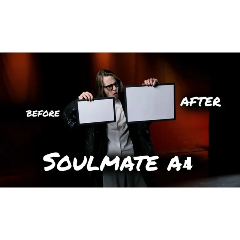 Soulmate By Hide & Sergey Koller (Size A4) Magic Tricks Gimmicks Stage Prediction Mind Reading Illusions Close Up Stage Props