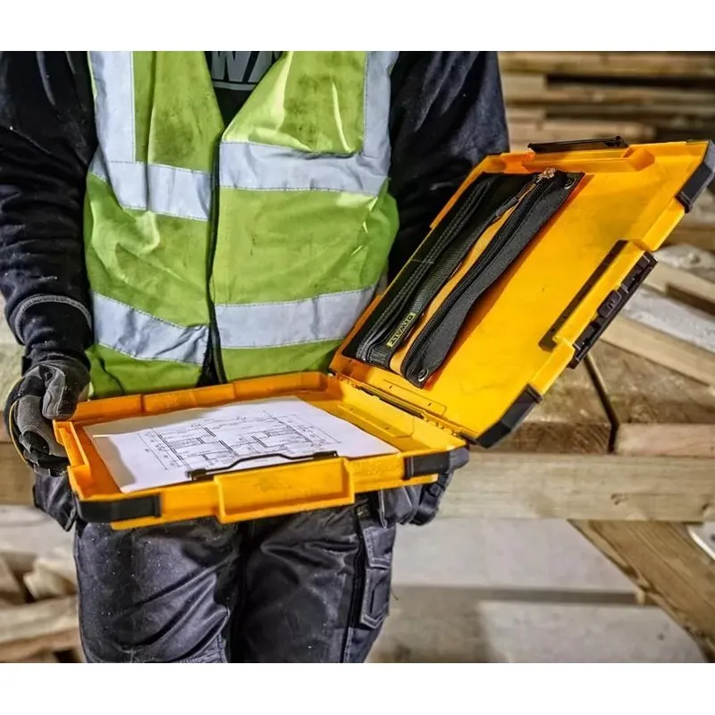 TSTAK Clipboard Organiser LED Light Internal Pouch Metal Clip DEWALT DWST82732-1