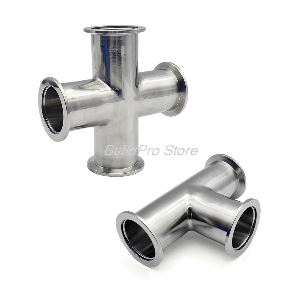 Guangluo Sanitary Vacuum Kf Flange Joints - 304 Steel Kf16/kf25/kf40/kf50 Elbow/tee/four-way High-pressure Clamp Vacuum System