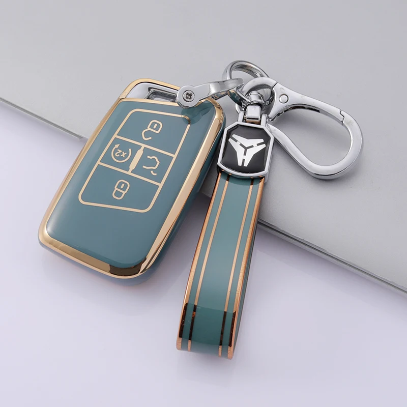 4 Button TPU Smart Key Case Cover for Volkswagen VW 2018 Atlas Tiguan Golf 7 Magotan Fob Remote Holder Shell Keychain