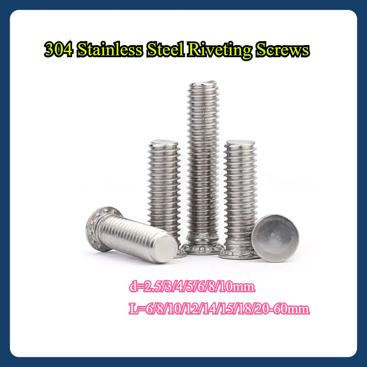 304 Stainless Steel Riveting Screws / Riveting Parts / Pressure Plate Screws