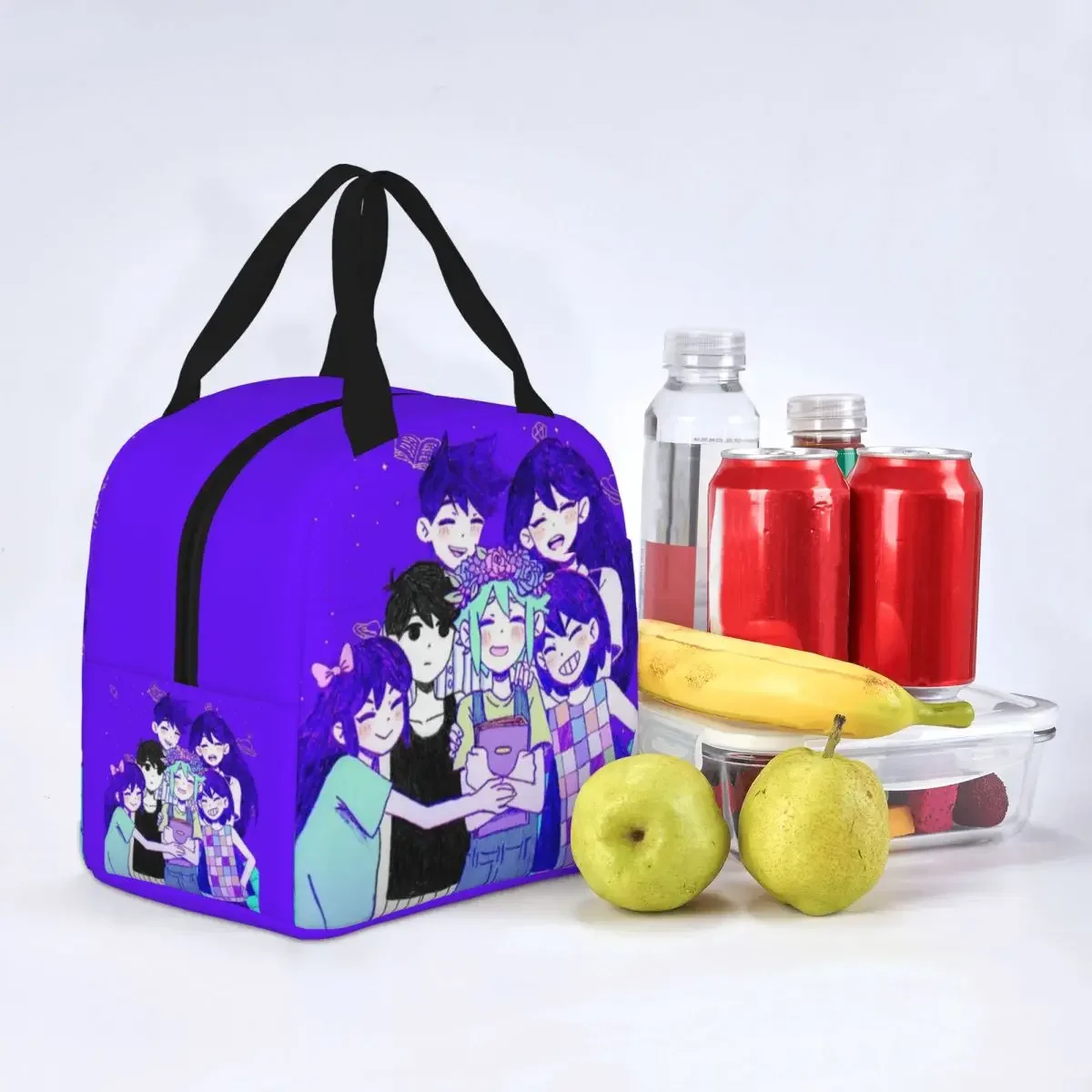 Omori Friends Insulated Lunch Bags Leakproof Basil Aubrey Anime Game Meal Container Thermal Bag Tote Lunch Box Food Storage Bags