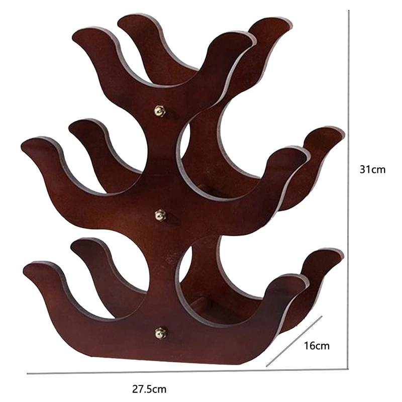 Soporte de madera para vino, estante de almacenamiento de champán y cerveza, estante de exhibición para Bar doméstico para whisky, decoración europea para el hogar Retro