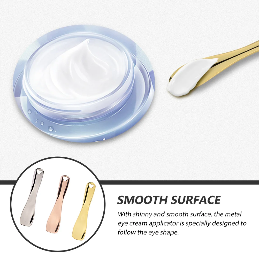 3 pezzi cucchiaio per maschera facciale cucchiaio per crema per occhi in metallo per trucco strumento per la cura della pelle spatola di bellezza cucchiaio estrattore di crema