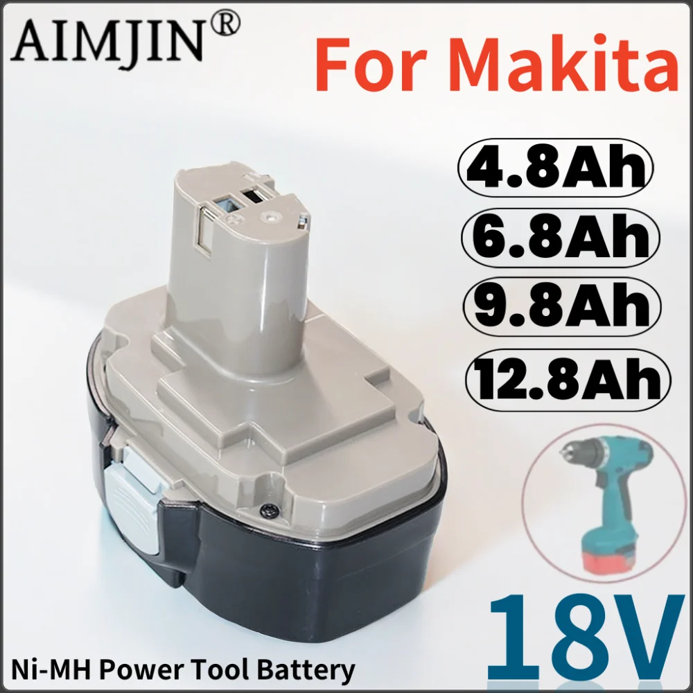 

18V 4800/6800/9800/12800mAh для Makita Ni-MH батарея PA18 1822 1823 1833 1834 1835F 1835-1 192828-9 электроинструменты