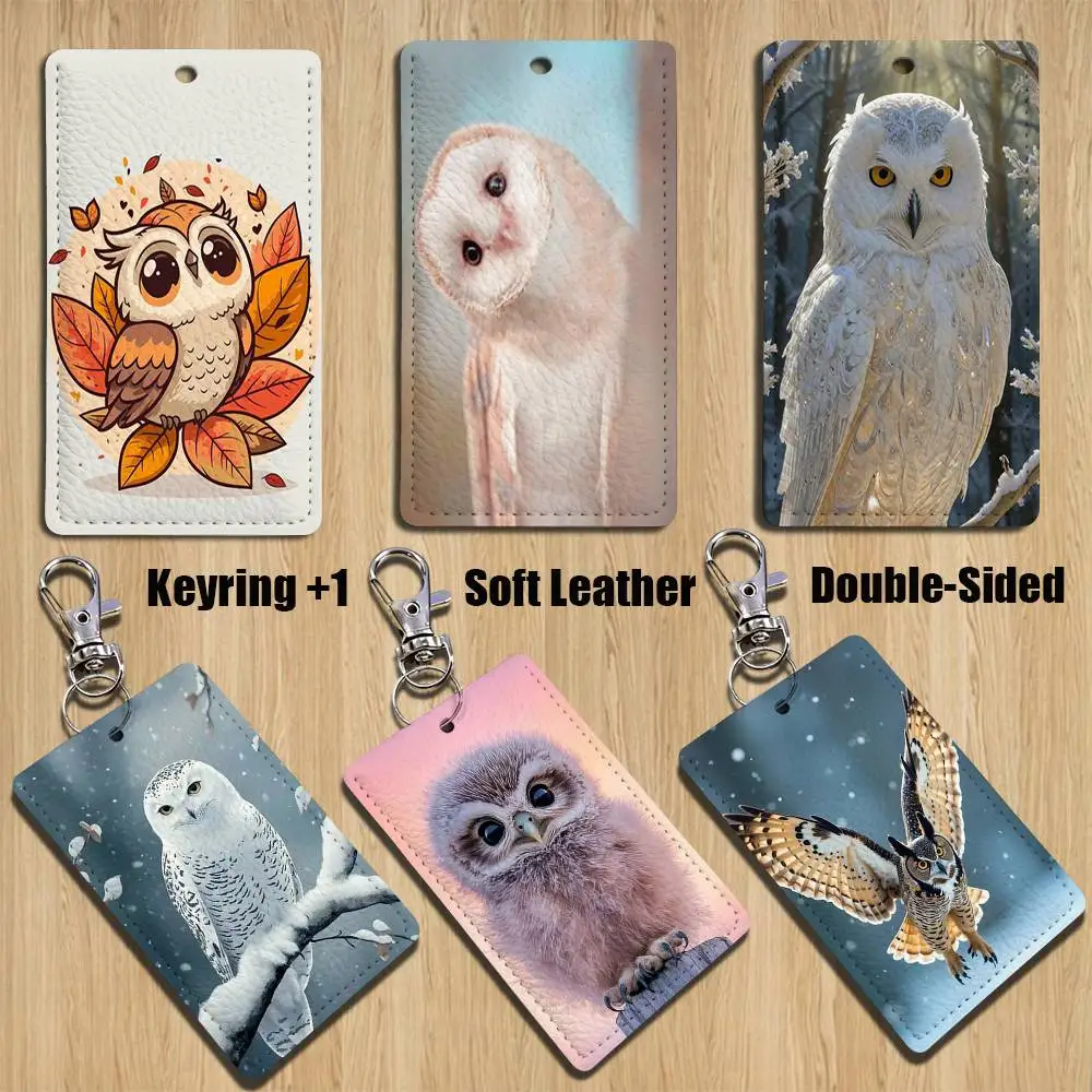 

Cute Colorful Bird O-Owl Cartoon Singer Anime Card Keychain Fashion Pendant Bag ID Door Card Case Bus Card Cute Adult