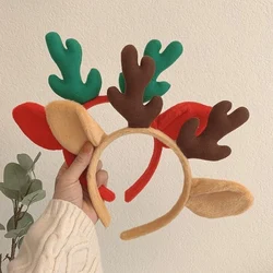 1PC Christmas Ladies' Hairbands Cartoon Antlers Cute Hairbands Animal Horn Shaped Hairbands Party Role Playing Plush Headwear