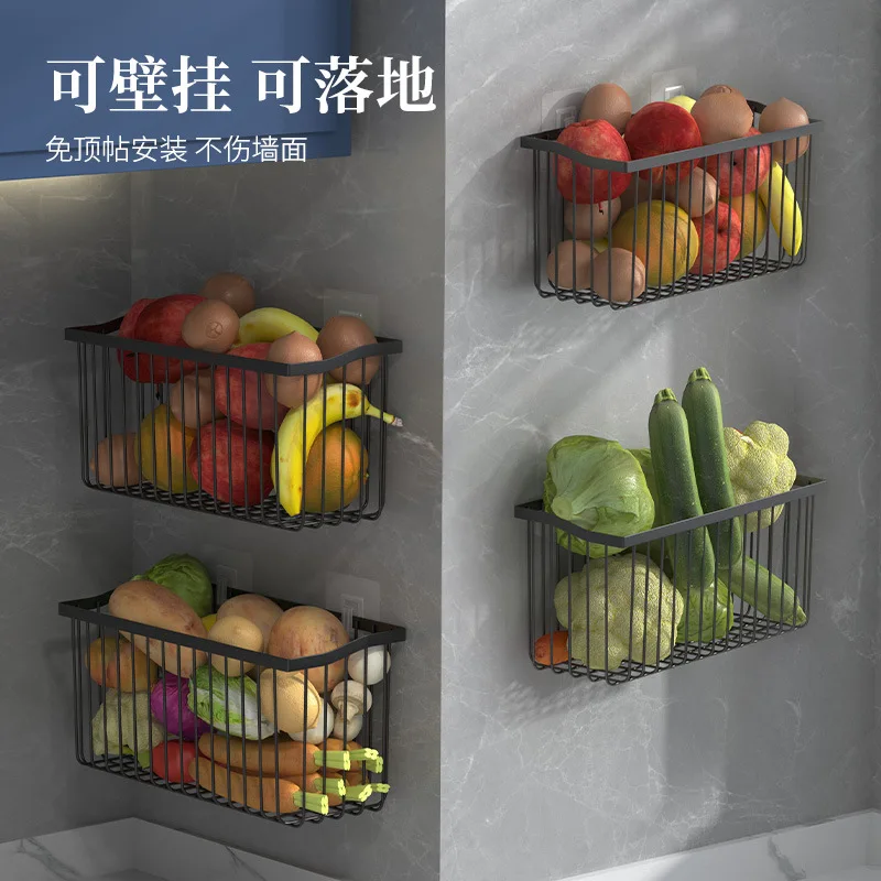 Kitchen Non Perforated Wall Mounted Black Multifunctional Seasoning Rack Seasoning Single-layer Storage Rack