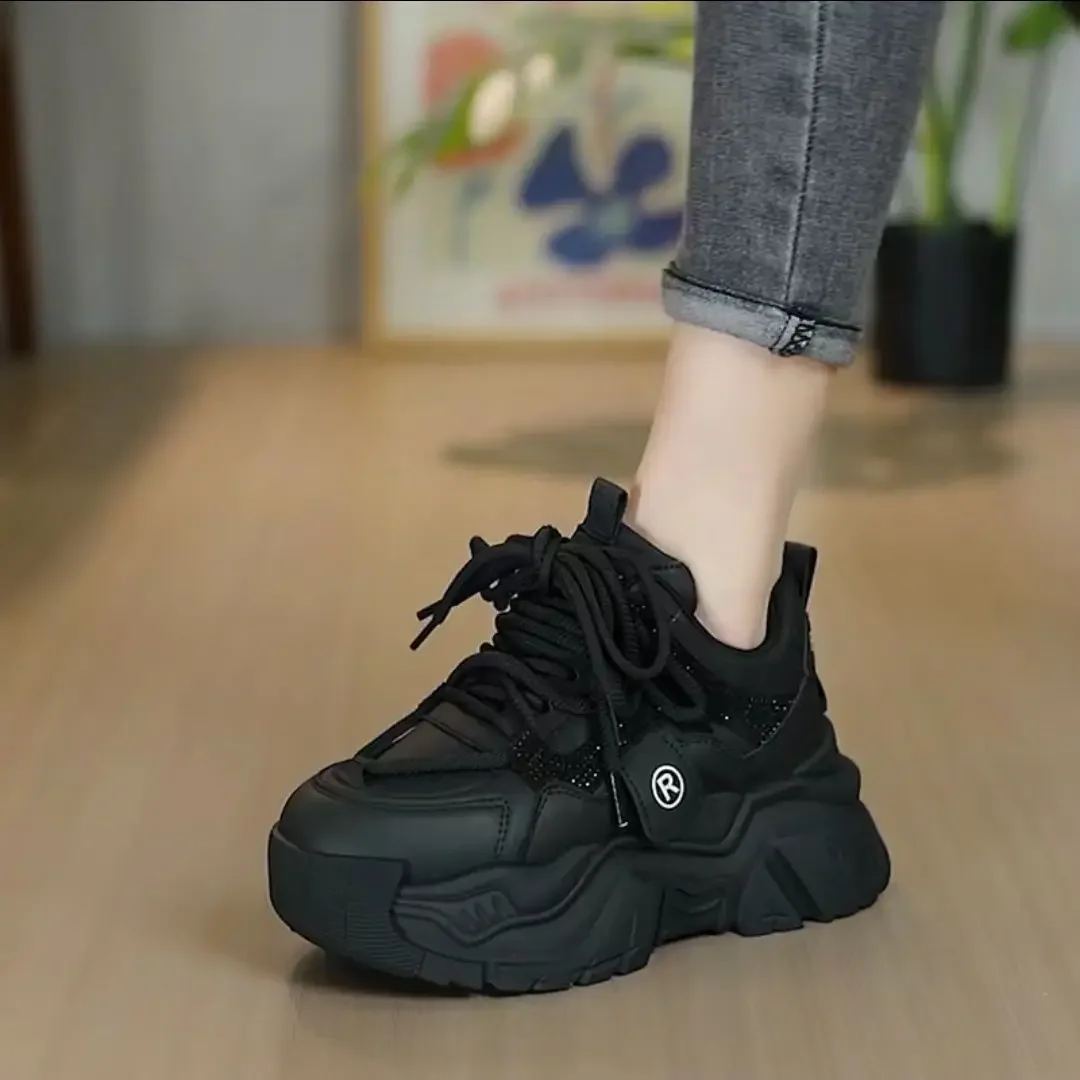 

Women's Trendy Dad Shoes 2025 New Style Versatile Thick Sole Casual Sports Shoes Spring Autumn Best Seller