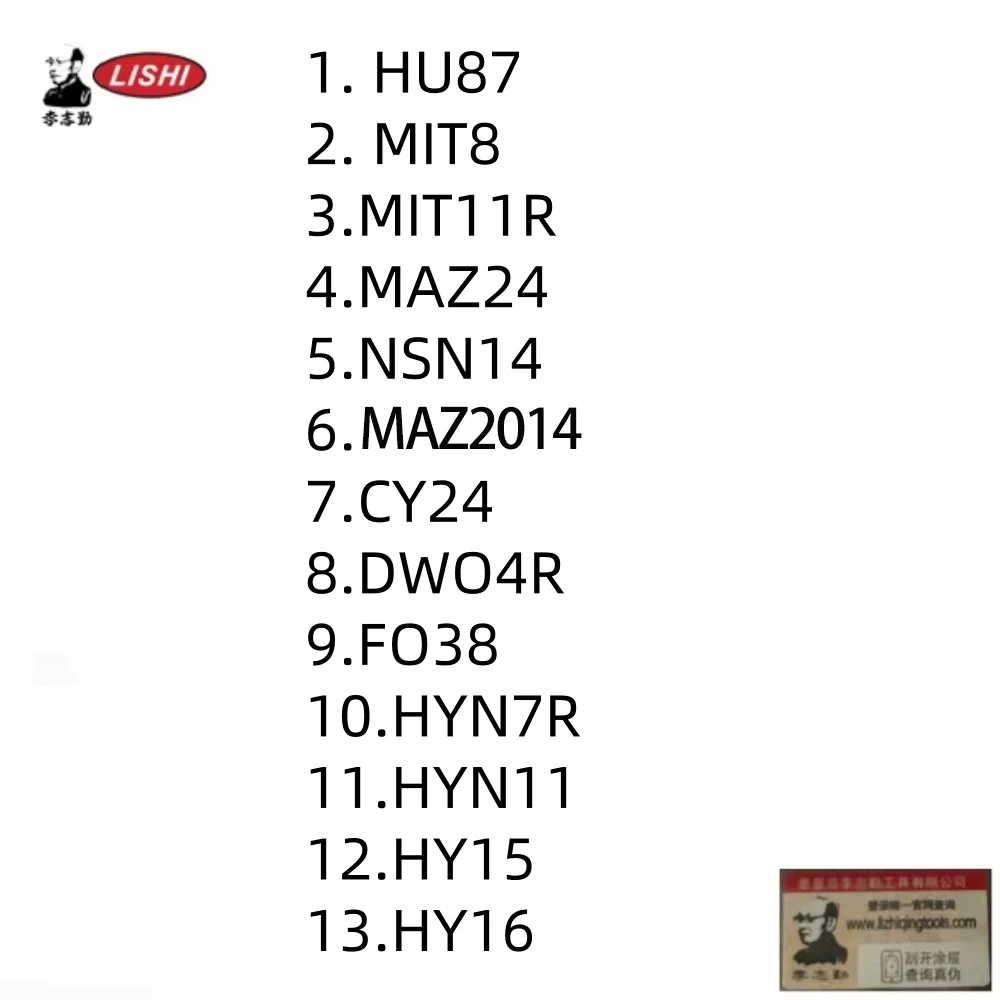 

LISHI 2 in1 Tools HU87 MIT8 MIT11R MAZ24 NSN14 MAZ2014 CY24 DWO4R FO38 HYN7R HYN11 HY15 HY16