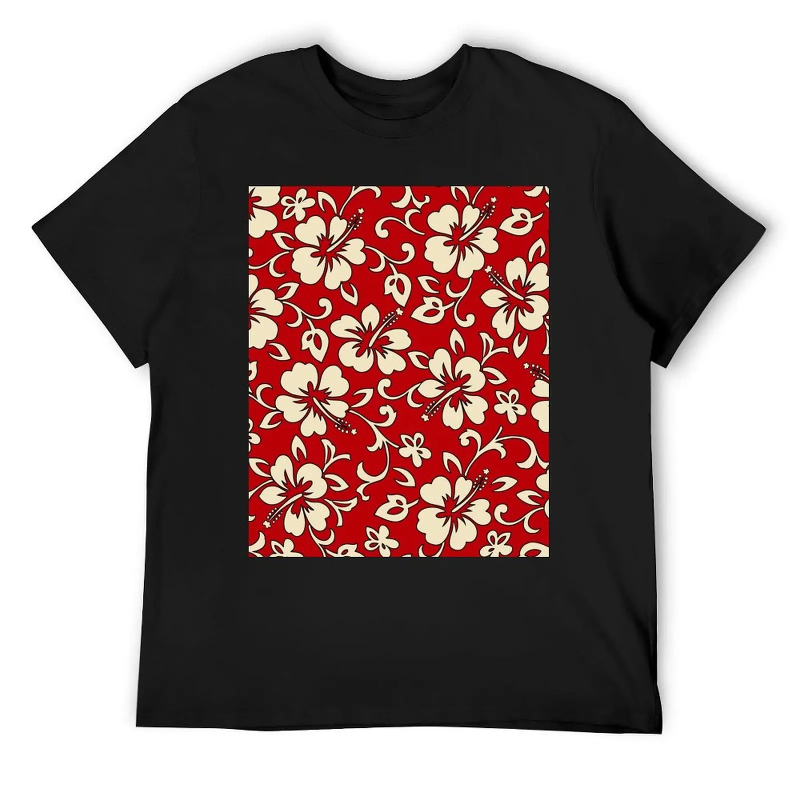 

Malia Hawaiian Hibiscus Aloha Shirt Print - Red T-Shirt funny meme t-shirts vintage clothes anime men clothes