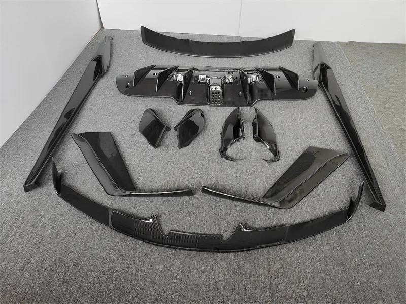 

Обновленный комплект кузова N-стиля из углеродного волокна Ferrari 488, передняя губа, боковая юбка, задний бампер, задний абажур, боковое вентиляционное отверстие, крыло