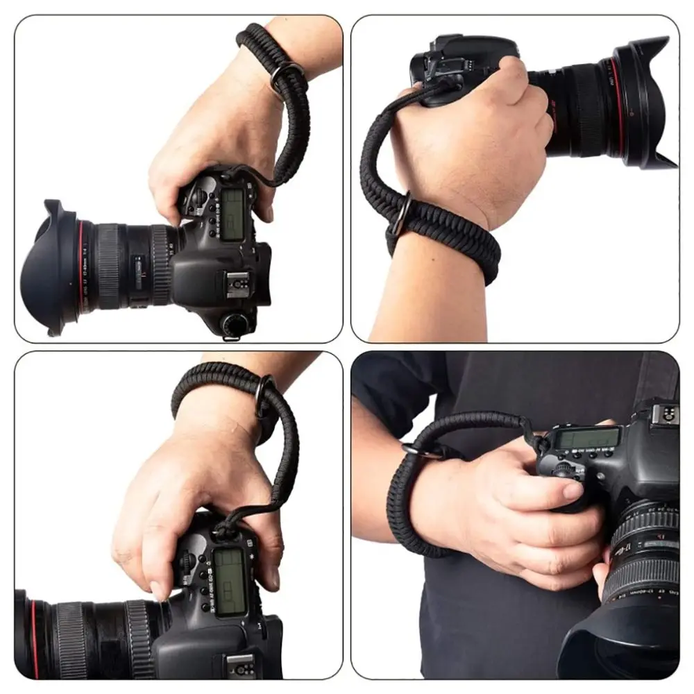 Nylon Umbrella Rope Camera Wristband Secure Connector Adjustable Hand Strap for Canon Nikon Sony Fuji Leica Olympus
