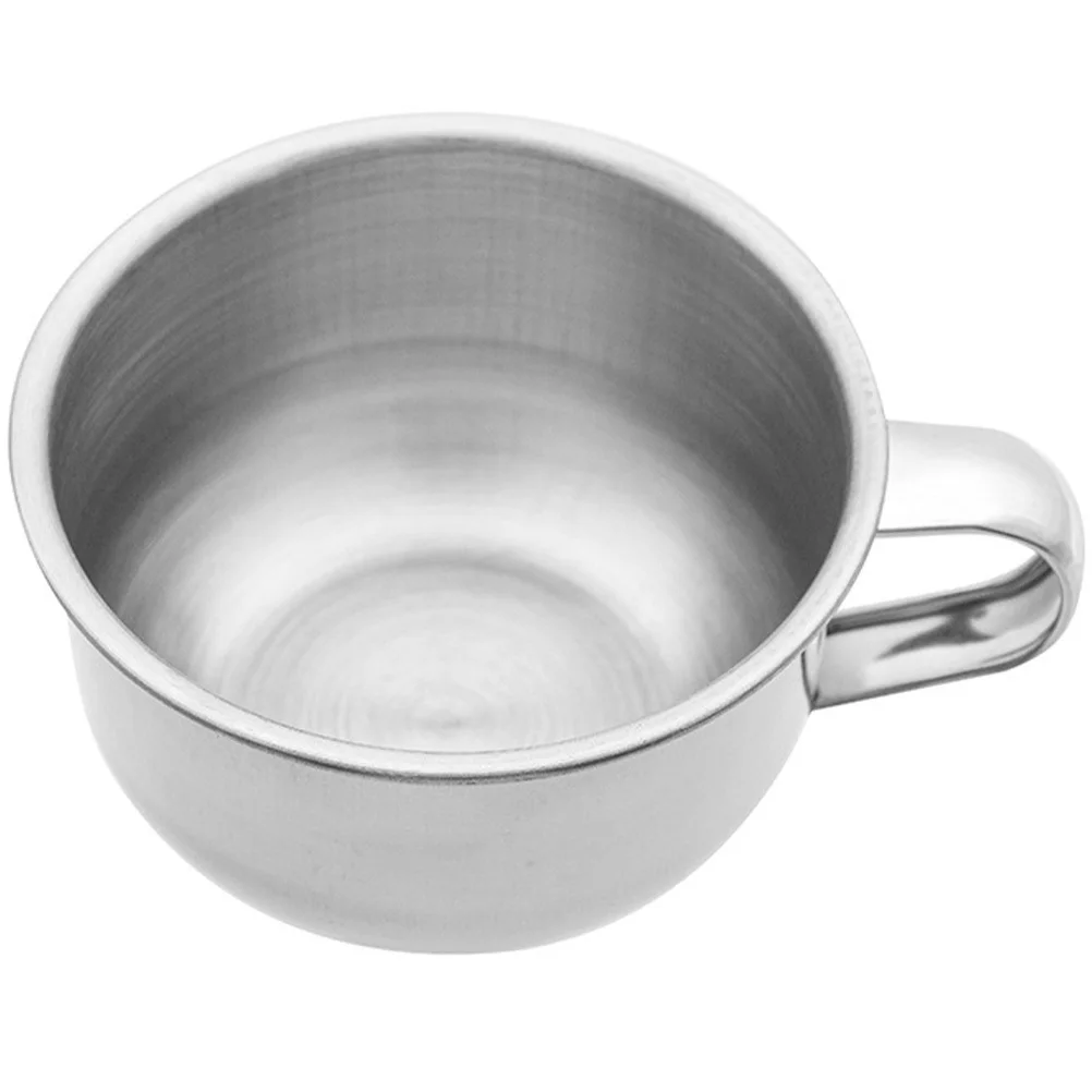 

Stainless Steel Shaving Bowl Portable Men Shaving Supplies Safe Handle Travel Use Shave Bowl Shave Cup Gift for Men