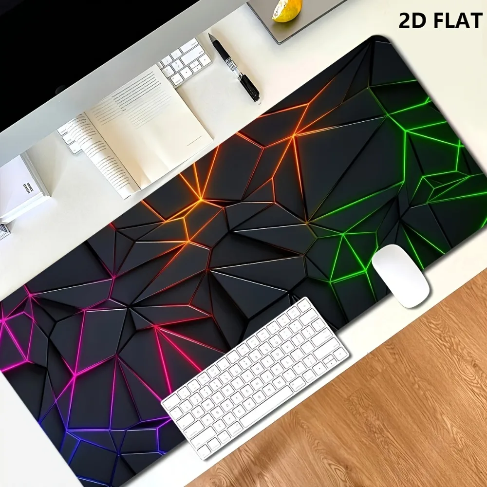 Durable Large Mouse Pad Fashion Geometric Design Desk Mat  Keyboard Mouse Pad Laptop Gaming Pad - Non-slip - Perfect for Gamers