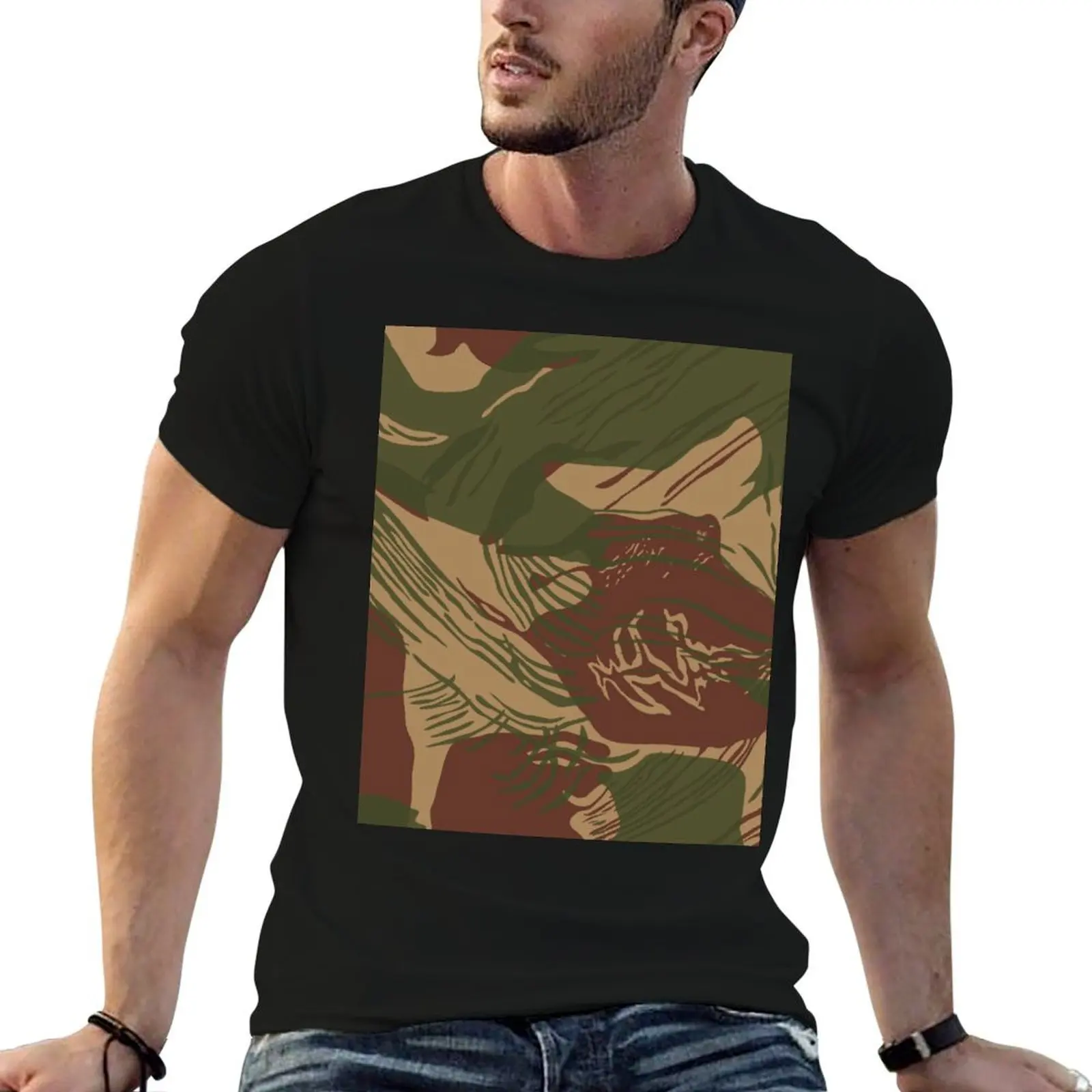 

luxury shirt T-Shirt t casual t 100% cotton Brushstroke man brand Rhodesian men (HD) shirt