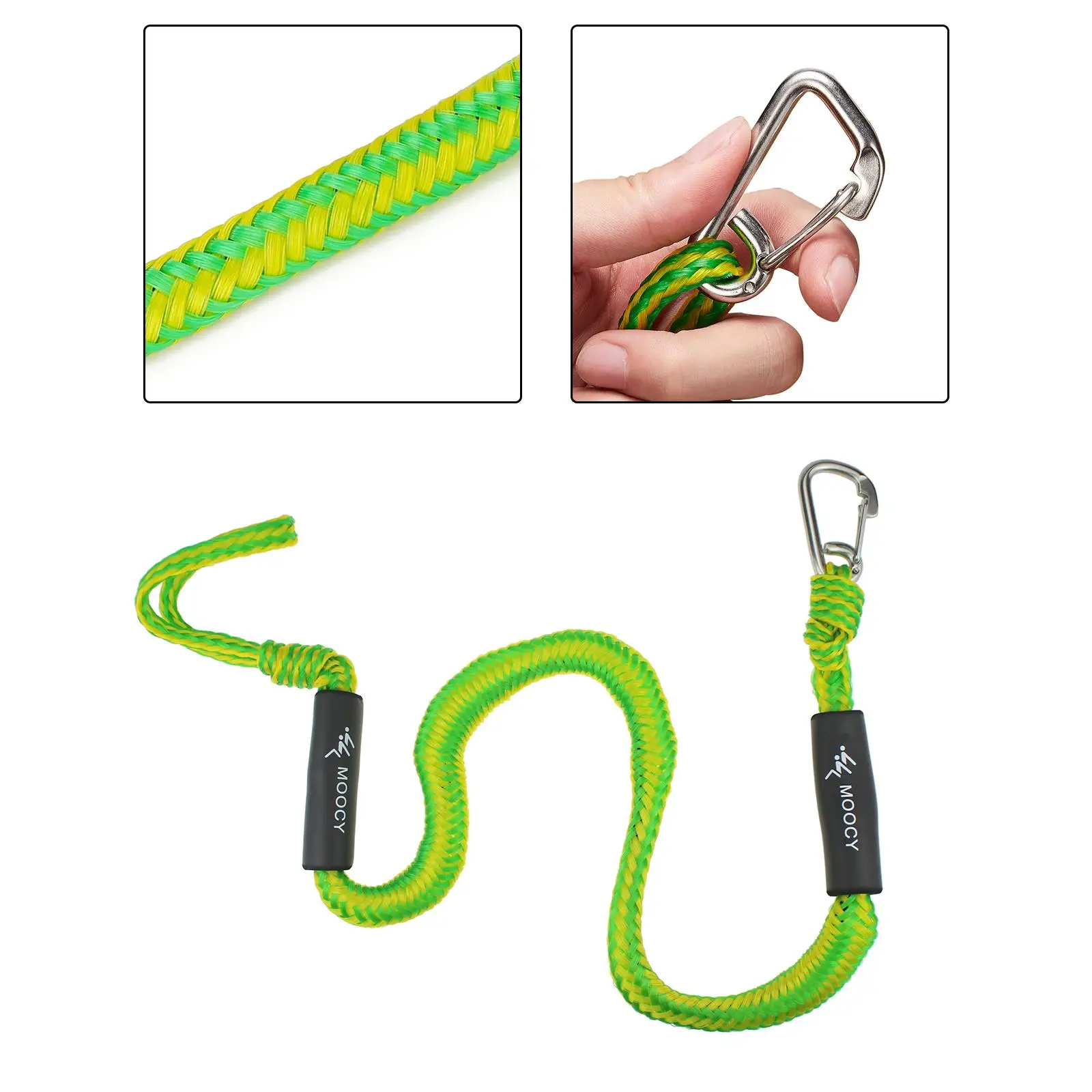 Bungee Dock Line Boat Rope Boat Docking Rope 4-foot Boat Tie Down Lines for Dock Boats Ties to Dock for Boat Kayak Canoe