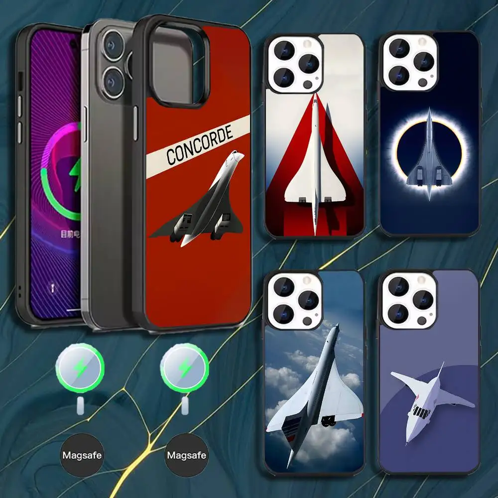 

Чехол для телефона Concorde Air France для iPhone 17,16,15,14,13,12,11, Pro, Max, Plus, Mini, Magsafe, магнитный чехол с беспроводной зарядкой