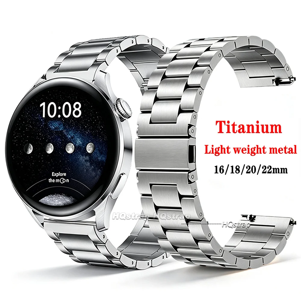Bracelet en métal titane 16mm 22mm 20mm 18mm, bracelet de montre universel pour Seiko, pour Rolex, bracelet à dégagement rapide, bracelet de montre intelligente