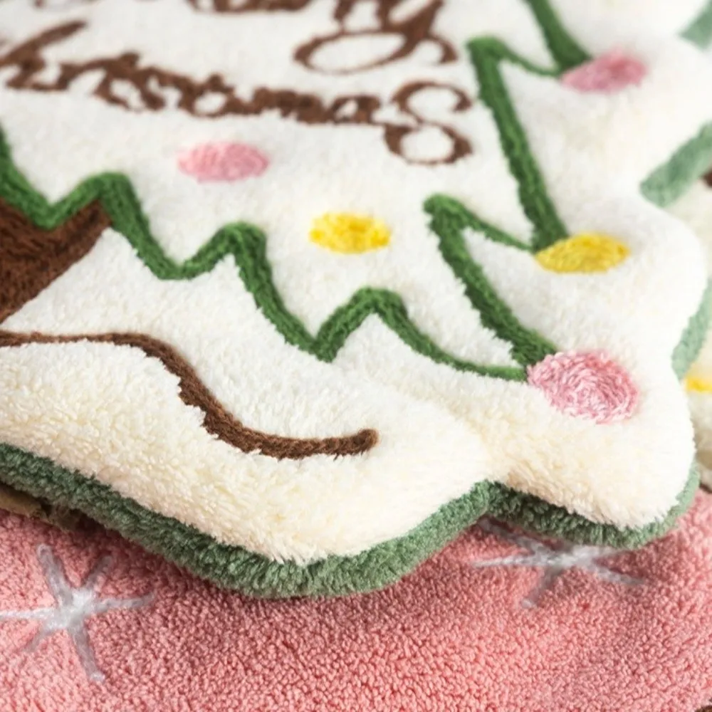 

Cartoon Snowman Christmas Hand Towel Absorbent Quick-drying Bathroom Hand Cloth Coral Fleece Christmas Decor Xmas Handkerchief