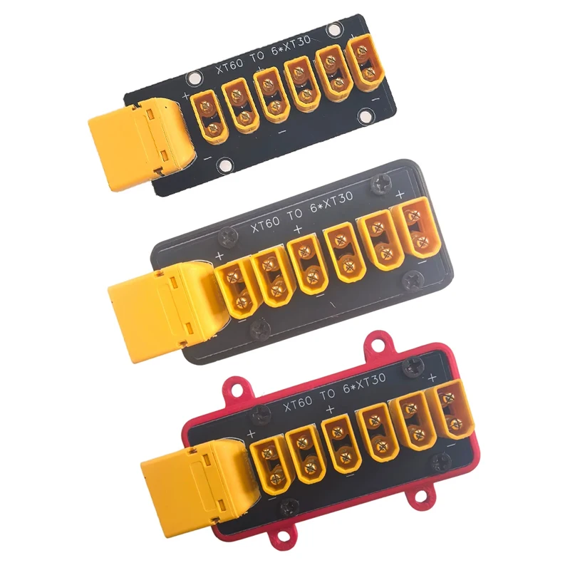 1PCS 6-Channel Outputs PDB Module w XT60/XT30 Male Plug 20A/15A Power Distribution Board Parallel Charging for Robots/RC Models