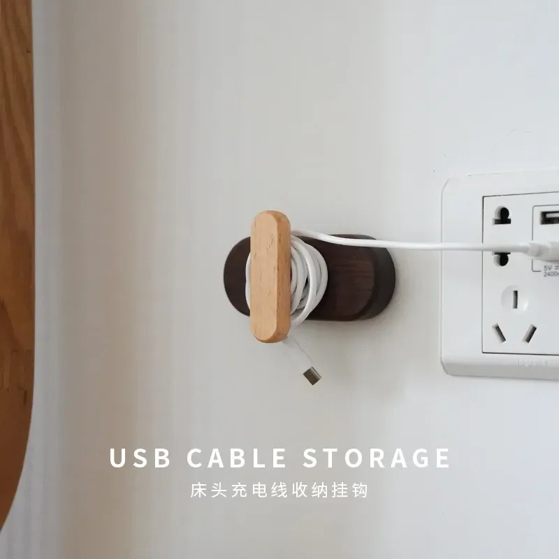 No Drill Cable Clip, Nightstand Phone Charging Cord Holder, Punch-Free USB Cable Management Organizer