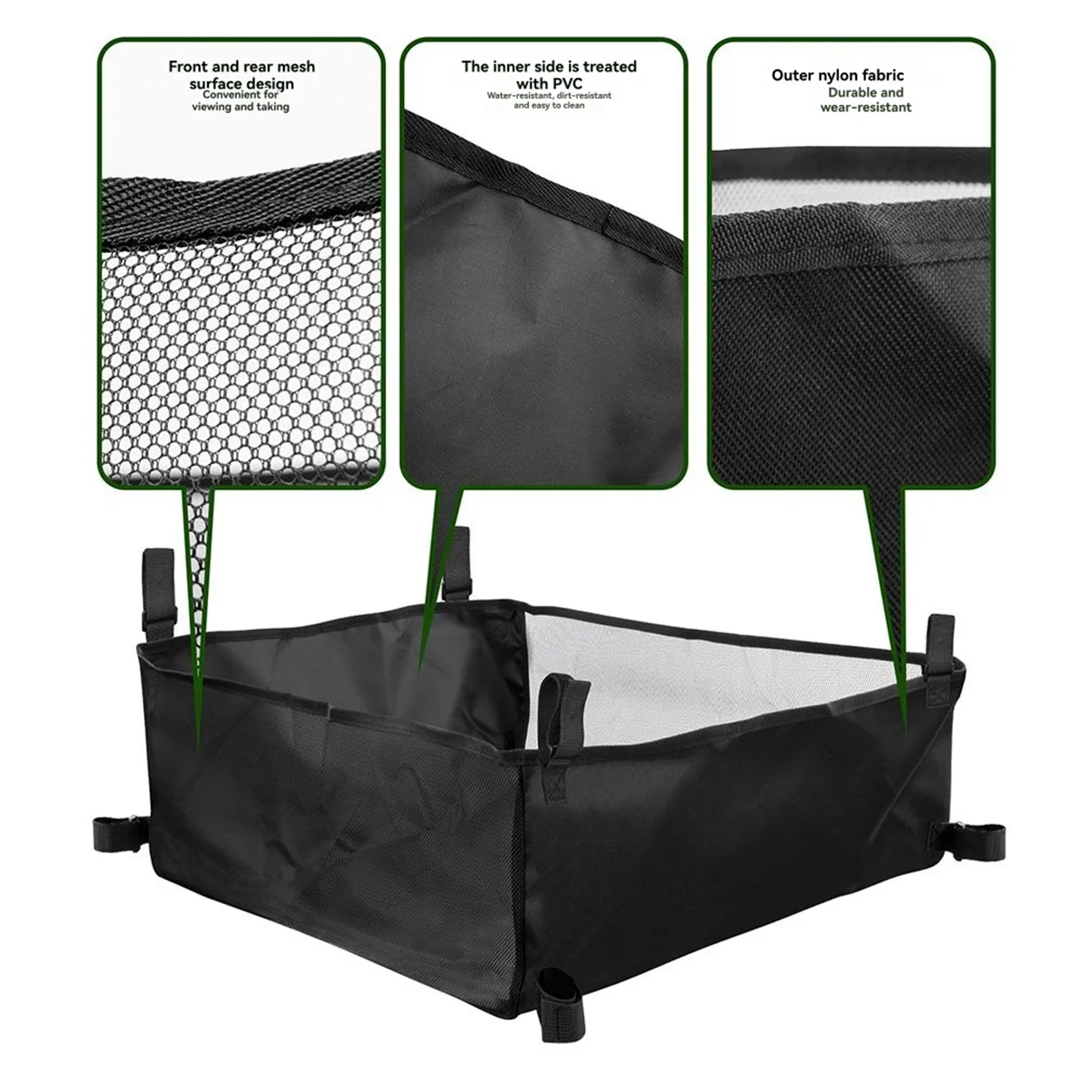 2525+ Mesa de Camping, red colgante, cesta de malla, organizador, bolsa de red, bolsa de almacenamiento debajo de la Mesa para pícnic al aire libre, utensilios de cocina