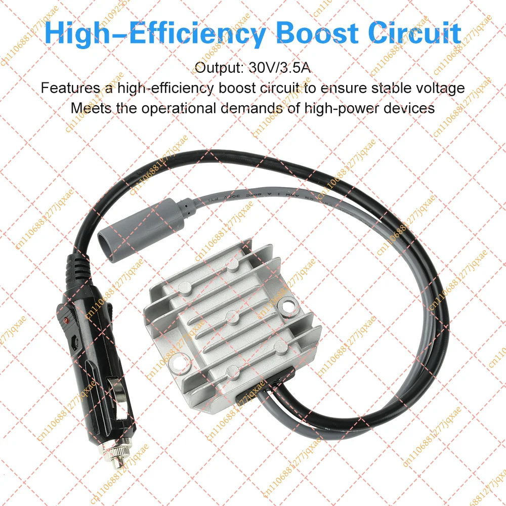 Mini DC Boost Converter 12V/24V to 30V 3.5A, Cigarette Lighter Plug Step-Up Power Supply for RV & Marine
