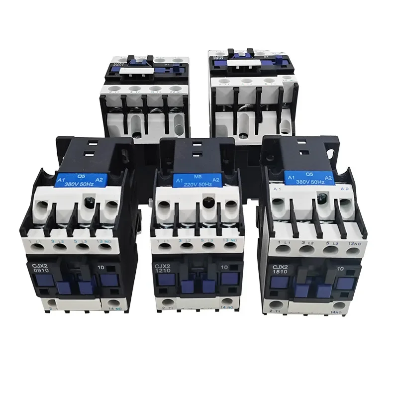 AC220V Contactor CJX2-2510 CJX2-3210 24VAC 1 Phase 25A 32A Contact 380VAC 3 Phase CJX2-0901 CJX2-1201 CJX2-1801