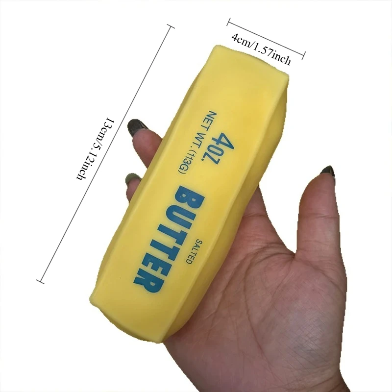 Butter Stick Squishy Stress Ball Fidget Toy Crunchy Squeeze Toy Round Blocks Filled ASMR Anti Stress Release Hand Relax Gift Toy