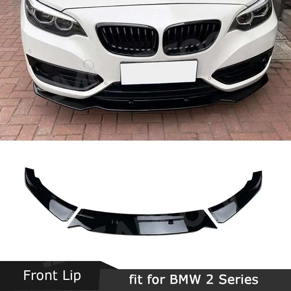 

JMCARCOOL Car Front Lip Bumper Extension Front Chin Spoiler Bodykit Accessories for BMW 2 Series F22 Standard 2014- 2021