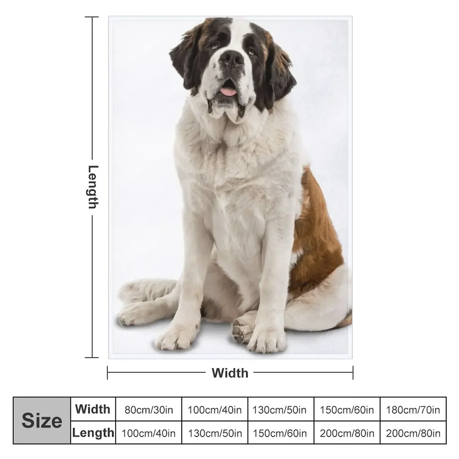 A Patient St. Bernard Throw Blanket Flannel Furry Blankets