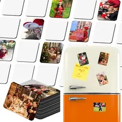 Free Shipping 30Pcs/Lot Sublimation Blank Refrigerator Magnet Rectangular Fridge Magnet For Kitchen Microwave Oven Decor