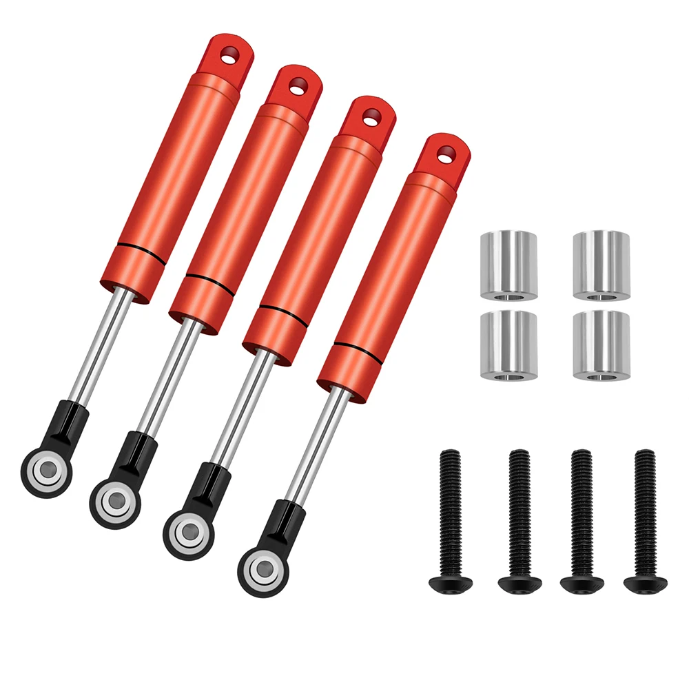 AXSPEED 4 pezzi ammortizzatori in lega di alluminio per Axial SCX10 1/10 RC parti di automobili Rock Crawler con telecomando