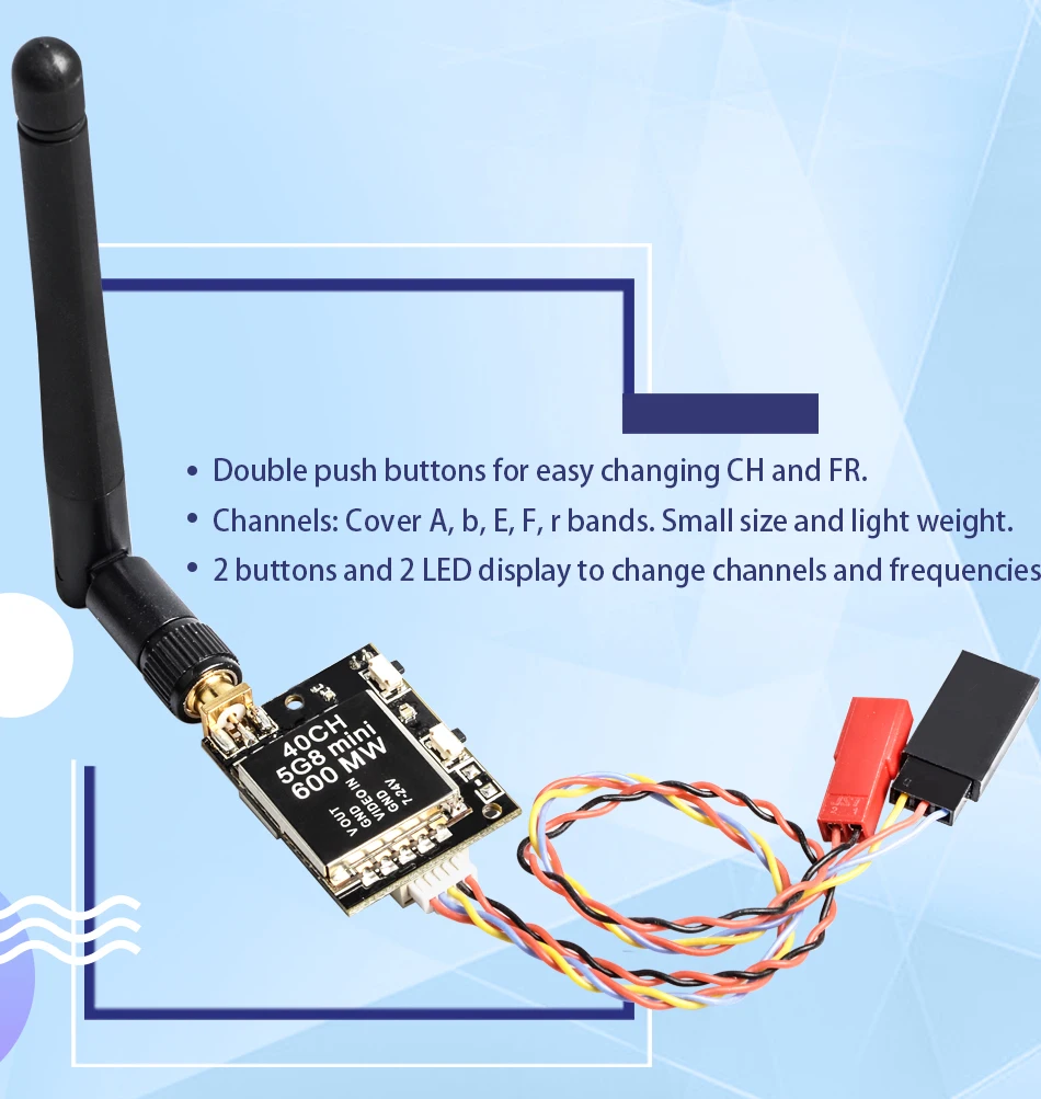 AKK K33/K31 5.8G Double Screen Display 200mW FPV Audio Video Transmitter