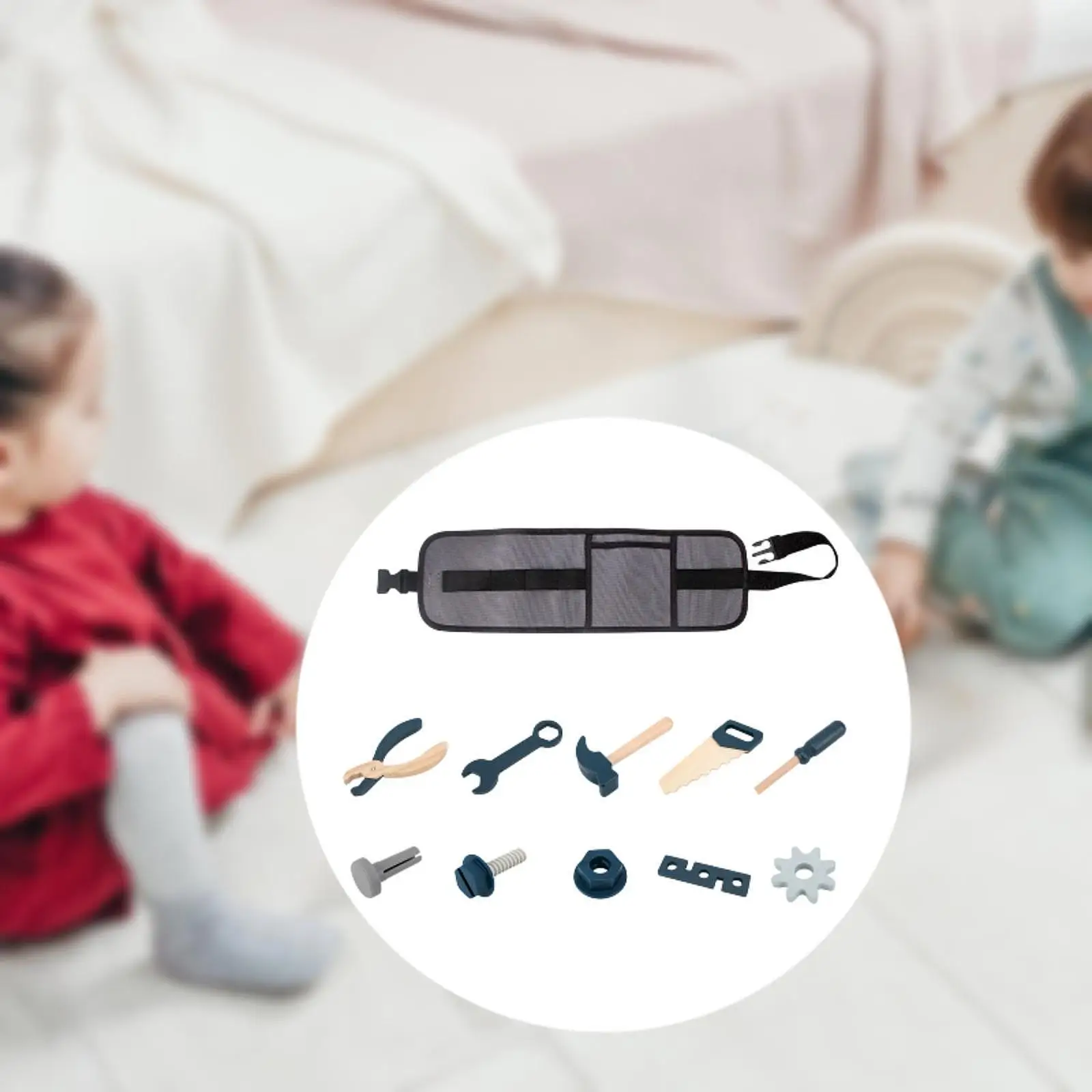 Ensemble d'outils pour enfants, outils pour garçons et filles, ensemble de jeu de simulation en bois, jouets de jeu de rôle, outils de Construction pour bricolage