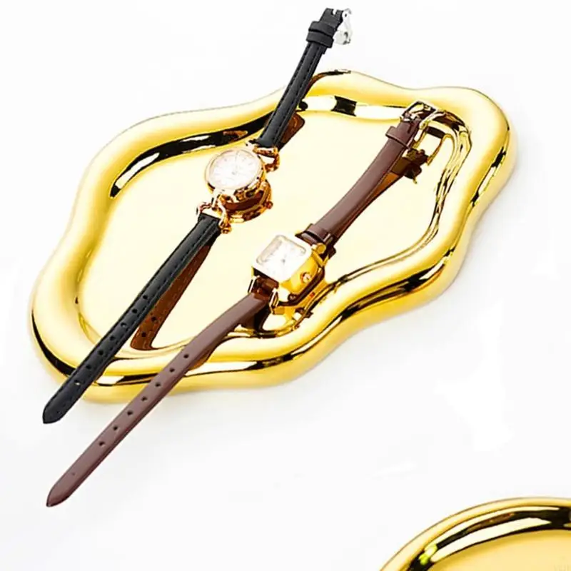 

Creative Cloud Formed Ceramic Jewelry Tray Multifunctional Home Styling Holder Sturdy Base for Rings Earrings