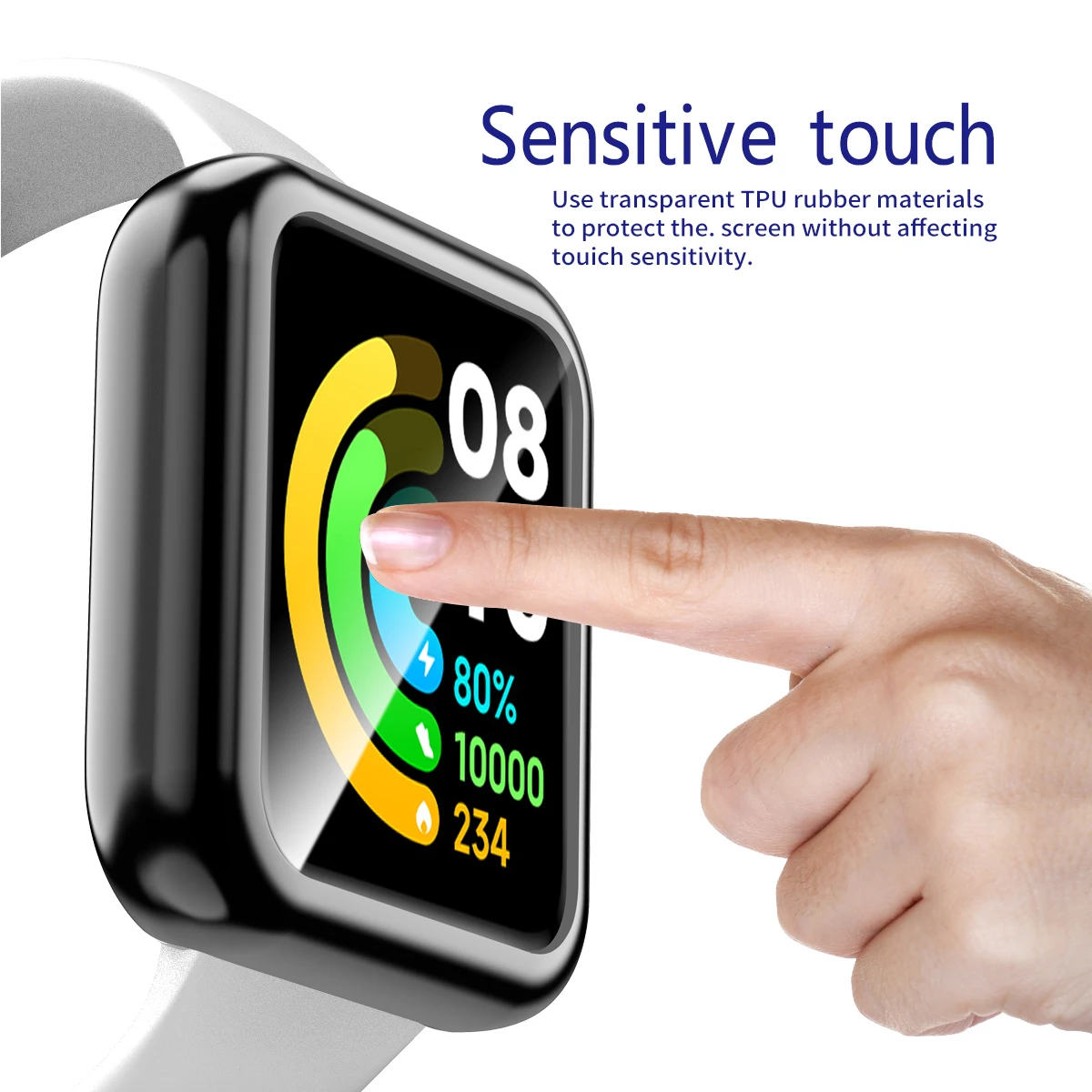 For Redmi Watch 2 Protector TPU Cover Shell With Screen Protector Full Coverage Soft Screen Protection Supplies