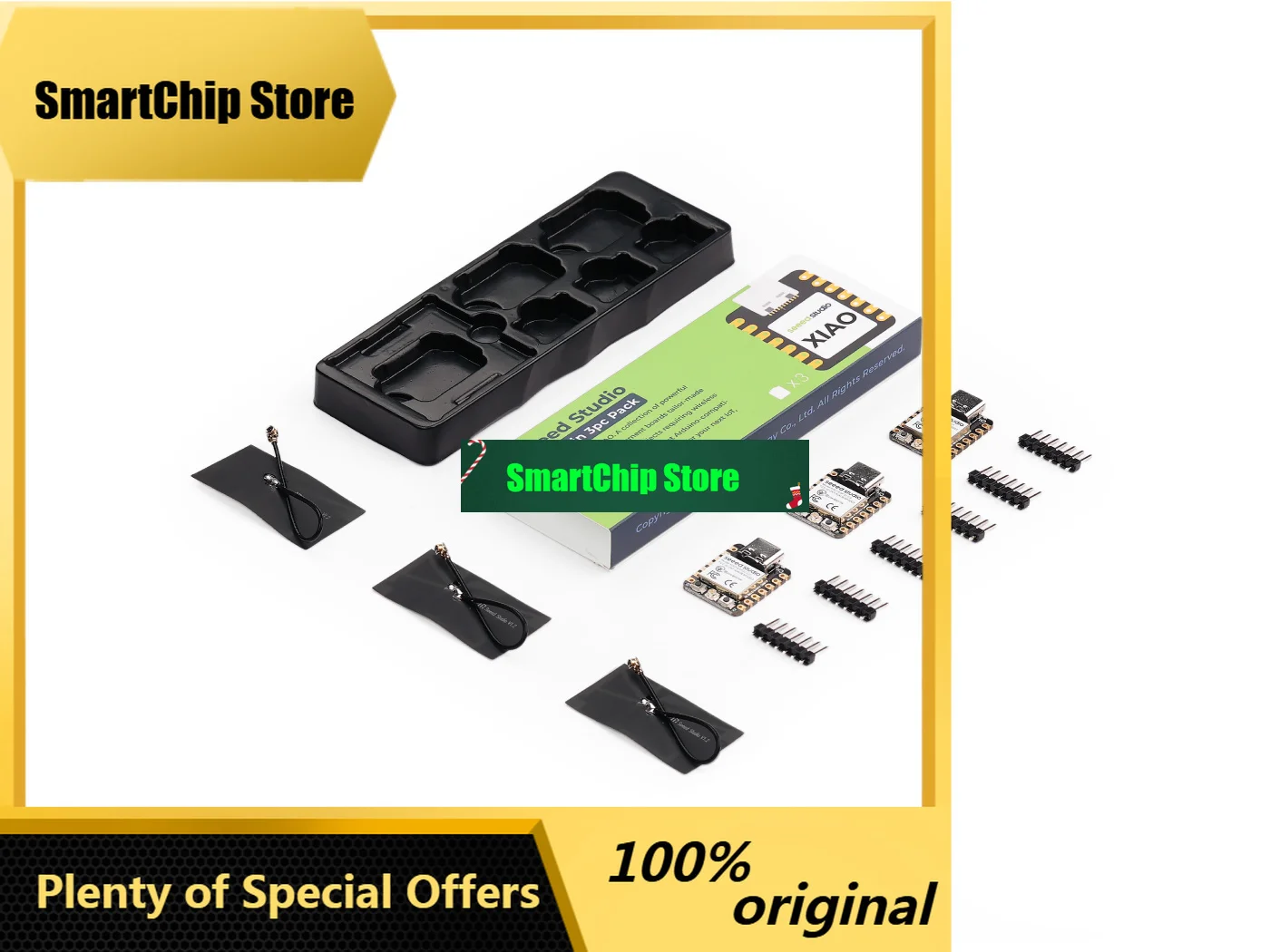 SmCp3PCS Pack XIAO ESP32C3 Mini Development Board ESP32 C3 Dev Module WiFi BlE5.0 RISC-V For Arduino IDE, MicroPython, CircuitPy